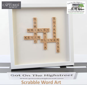 Scrabble Word Letter Art